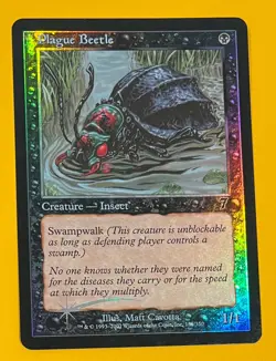 MTG PLAGUE BEETLE (FOIL) 7th Edition (OldManMTG 004-203) - Image 1