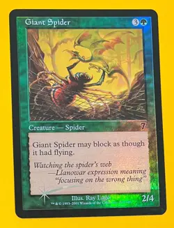 MTG GIANT SPIDER (FOIL) 7th Edition (OldManMTG 004-230) - Image 1