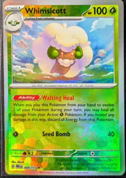 Whimsicott Evolutions Pokemon TCG Card Master Ball Holo Prismatic 008/131 - Image 1