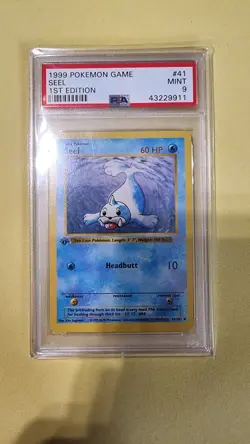 1st Ed Shadowless Seel PSA 9 Mint 1999 Pokemon Base Set Shadowless - Image 1