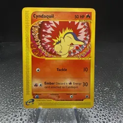 Cyndaquil 105/165 Expedition Normal Pokemon TCG 2002 E-Reader - LP/NM - Image 1