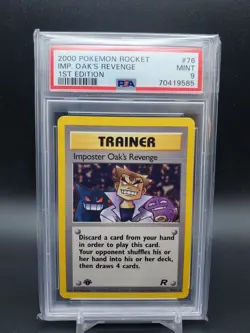2000 Imposter Oak’s Revenge 76/82 Team Rocket 1st Edition PSA 9 Pokemon TCG - Image 1