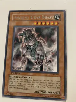 Moderately Played, English Yu Gi Oh Ancient Gear Beast - TLM-EN007 - Rare - Unli - Image 1