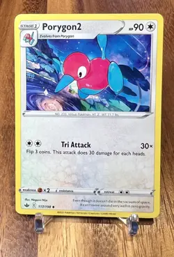 Porygon2 117/198 Non Holo Uncommon Chilling Reign Pokemon TCG Card + Cardsaver - Image 1