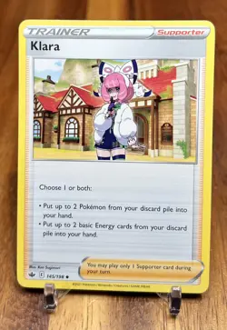 Klara 145/198 Non Holo Chilling Reign Trainer Pokemon Card NM - Image 1