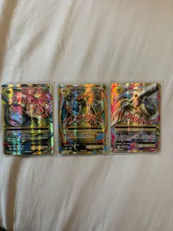 Pokemon TCG XY Full Art Card Lot Of 3 Mega Charizard, Blastoise, Venusaur - Image 1