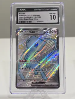 CGC 10 Japanese Mew ex 327/190 SSR Shiny Treasure ex sv4a Gem Mint Pokemon Card - Image 1