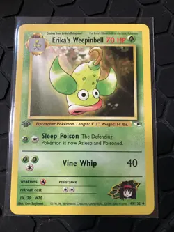ERIKA’S WEEPINBELL - Gym Heroes Set - 49/132 - Uncommon - Pokemon Card - NM - Image 1