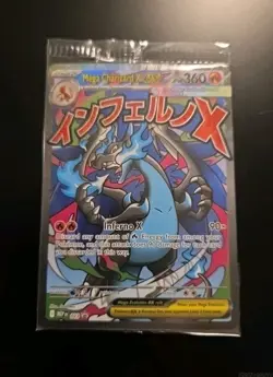 Mega Charizard X ex 023 Me: Mega Evolution SEALED Promo Holo (2cards) - Image 1