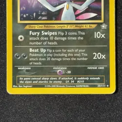 Sneasel 25/111 Rare Neo Genesis Unlimited WOTC Pokemon English 2000 - Image 4