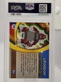 33 - Groudon - 2004 Topps Pokemon - Advanced Challenge - PSA 8 - Image 2