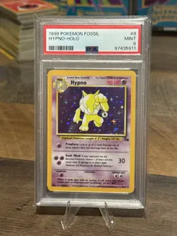 1999 Pokemon Fossil Hypno Holo 8/62 PSA 9 Mint WOTC Vintage - Image 1