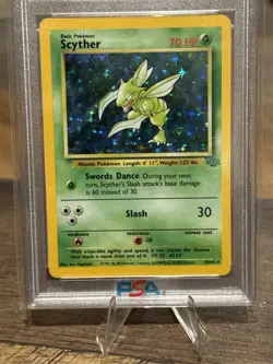 1999 Pokemon Jungle Scyther Holo 10/64 PSA 9 Mint WOTC Vintage - Image 2
