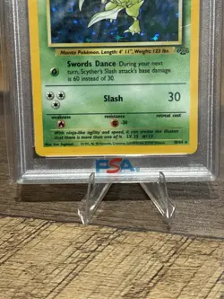 1999 Pokemon Jungle Scyther Holo 10/64 PSA 9 Mint WOTC Vintage - Image 3