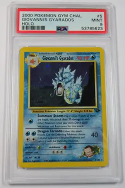 PSA 9 MINT POKEMON 5/132 | 2000 Giovanni's Gyarados HOLO - Gym Challenges 31468L - Image 1