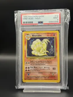 1999 POKEMON BASE SET UNLIMITED #12 NINETALES HOLO - PSA 9 - Image 1