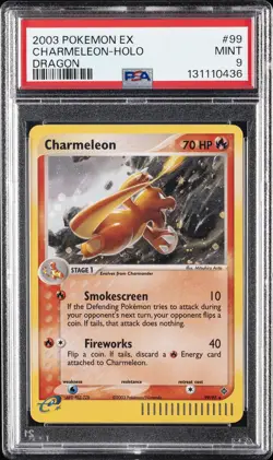 2003 POKEMON EX DRAGON #99 CHARMELEON-HOLO PSA 9 - Image 1