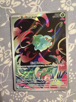 Pokemon TCG Bulbasaur Mega Evolutions 133/132 Illustration Card - Image 1