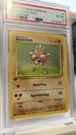 PSA 6 - 1st Edition Hitmonchan “Nockchan” Holo Base Set 1999 German Pokemon Card - Image 2