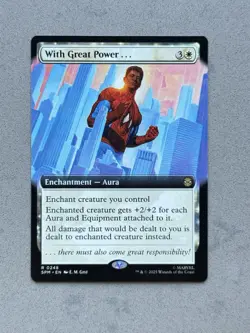 With Great Power... (Extended Art) #248 (Regular) Spider-Man SPM Magic MTG - NM - Image 1