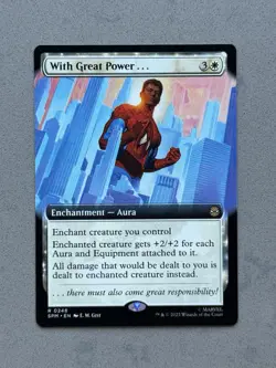 With Great Power... (Extended Art) #248 (Regular) Spider-Man SPM Magic MTG - NM - Image 3