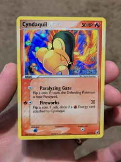 Pokemon EX Unseen Forces Cyndaquil Stamped Reverse Holo 54/115 Very LP - Image 1
