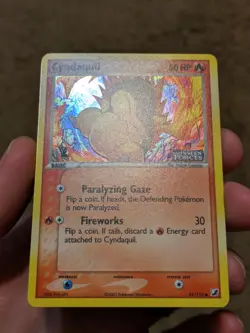 Pokemon EX Unseen Forces Cyndaquil Stamped Reverse Holo 54/115 Very LP - Image 2