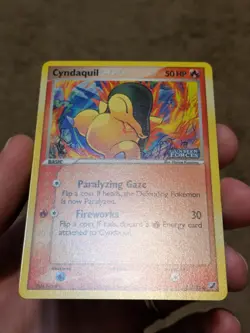 Pokemon EX Unseen Forces Cyndaquil Stamped Reverse Holo 54/115 Very LP - Image 3