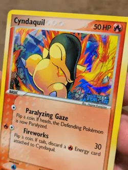 Pokemon EX Unseen Forces Cyndaquil Stamped Reverse Holo 54/115 Very LP - Image 4