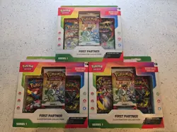 Pokemon First Partner Illustration Collection Series 1 (Lot of 3) Sealed In Hand - Image 1