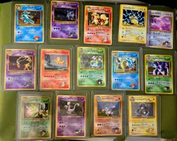 14 of 1999 TCG Japanese Pokemon Trainer Holographic cards, New - Image 1