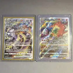 Mewtwo VSTAR & Charizard VSTAR Holo Cards Sword & Shield Set Pokemon TCG Lot - Image 1