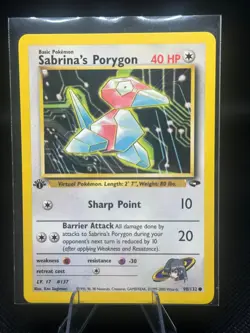 Pokemon - Sabrina's Porygon - 98/132 - Common - 1st Edition - Gym Challenge - Image 1