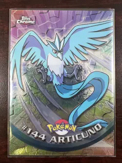 1999 Pokemon, Topps Chrome, #144 Articuno, Foil, Red Logo #ML - Image 1