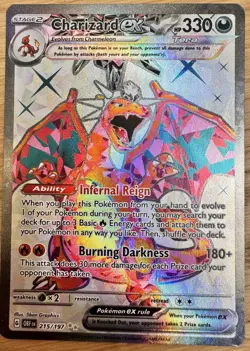 Pokemon TCG Charizard ex Sv03: Obsidian Flames 215/197 Holo Ultra Rare - Image 1