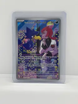 Pokemon Team Rocket's Murkrow Full Art Holo Sv10 Illustration Rare 200/182 - Image 1