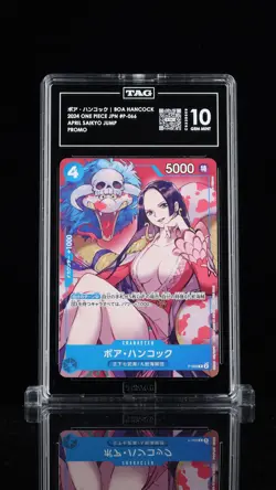 TAG 10 GEM MINT Japanese One Piece 2024 Boa Hancock P-066 Saikyo Jump PROMO NR6 - Image 1