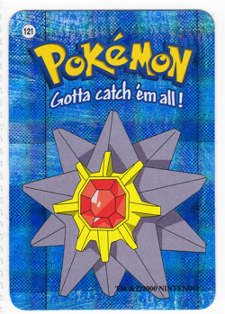 Starmie #121 - Vintage Vending Machine Prism Sticker 2000 Nintendo Pokemon Card - Image 1