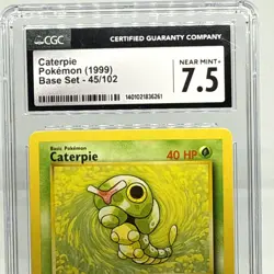 1999 Caterpie - Base Set - 45/102 - Pokemon Trading Card Game NM TCG - Image 2