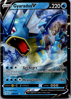 Gyarados V - 028/203 - Pokemon Evolving Skies Sword & Shield Ultra Rare Card NM - Image 1
