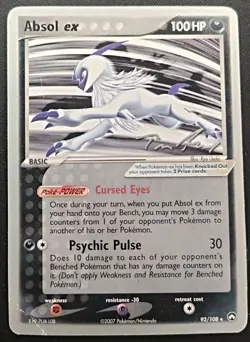 Absol ex 92/108 World Championship 2007 Tom Roos Pokemon Card HP (Crease) - Image 1