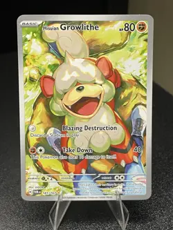 Pokemon TCG Hisuian Growlithe Twilight Masquerade IR 181/167 - Image 1