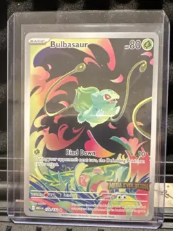 Pokemon Bulbasaur Mega Evolution Stamped 133/132 Illustration Rare Holo 80 HP - Image 1