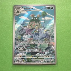 Pokemon TCG Garbodor SV04 Paradox Rift Illustration Rare Holo 204/182 - Image 1