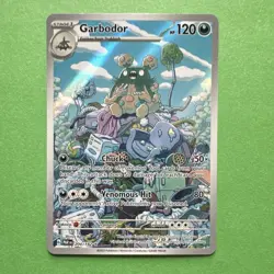Pokemon TCG Garbodor SV04 Paradox Rift Illustration Rare Holo 204/182 - Image 3
