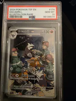 Pokemon Excadrill Illustration Rare Holo SV05 Temporal Forces 174/162 PSA 10 - Image 1