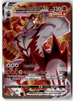 Single Strike Urshifu VMAX ⭐ 168/163 Holo Battle Styles Pokemon NM - Image 1
