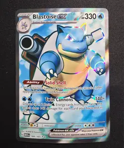 Pokemon 151 - ENGLISH - Blastoise Ex - 184/165 - Full Art Rare - Near Mint - Image 1