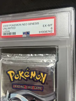 Pokemon WOTC Neo Genesis Unlimited Booster Pack Sealed Lugia PSA Graded 6 - Image 4