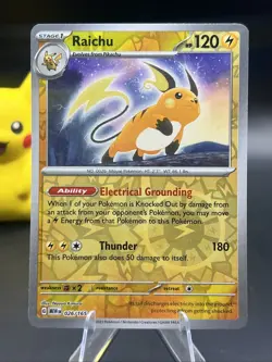Raichu 026/165 Reverse Holo: Scarlet & Violet 151 Pokemon TCG - Image 1